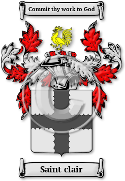 Saint clair Family Crest Download (JPG) Legacy Series - 600 DPI
